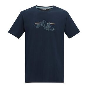Regatta Mens Cline IX Mountain T-Shirt / Navy